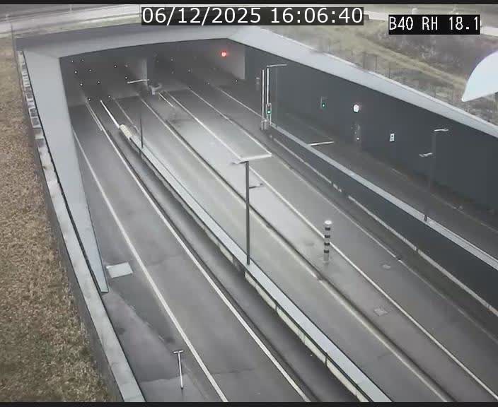 <h2>Webcam sur la route de contournement d'Esch-Belval avant le tunnel Central Gate au niveau de la porte de France et du radar fixe</h2>