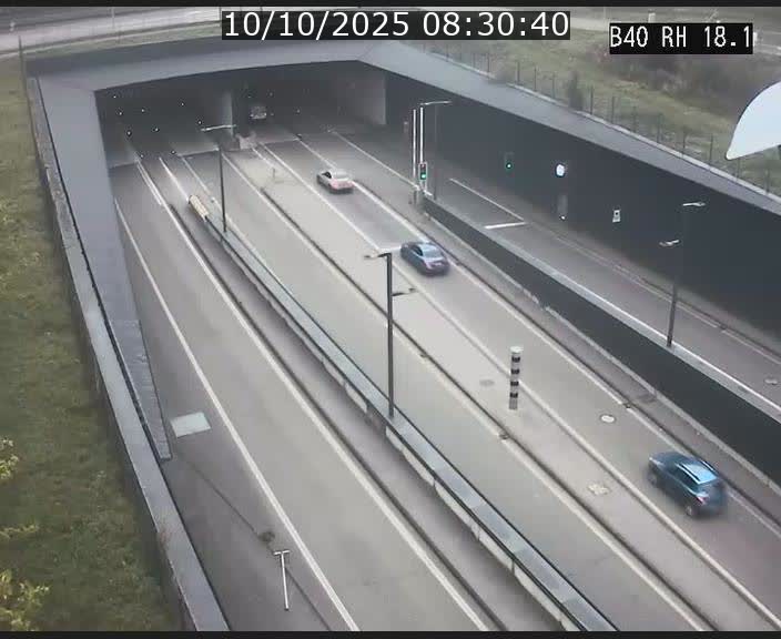 <h2>Webcam sur la route de contournement d'Esch-Belval avant le tunnel Central Gate au niveau de la porte de France et du radar fixe</h2>