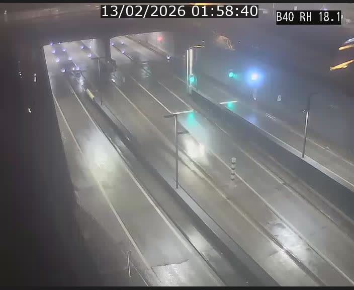 Webcam sur la route de contournement d'Esch-Belval avant le tunnel Central Gate au niveau de la porte de France et du radar fixe