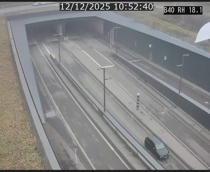 <h2>Webcam sur la route de contournement d'Esch-Belval avant le tunnel Central Gate au niveau de la porte de France et du radar fixe</h2>