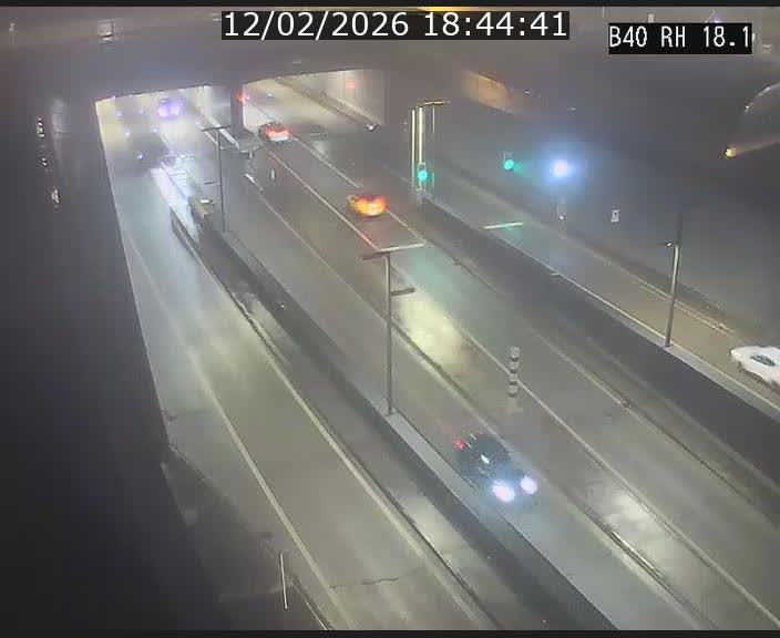 Webcam sur la route de contournement d'Esch-Belval avant le tunnel Central Gate au niveau de la porte de France et du radar fixe