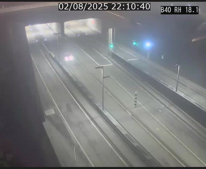 Webcam sur la route de contournement d'Esch-Belval avant le tunnel Central Gate au niveau de la porte de France et du radar fixe