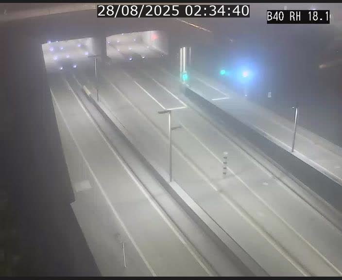 Webcam sur la route de contournement d'Esch-Belval avant le tunnel Central Gate au niveau de la porte de France et du radar fixe