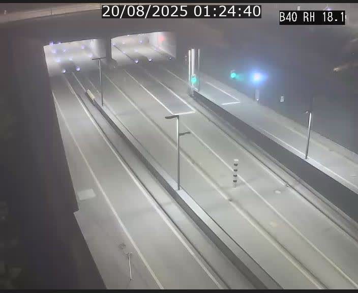 Webcam sur la route de contournement d'Esch-Belval avant le tunnel Central Gate au niveau de la porte de France et du radar fixe