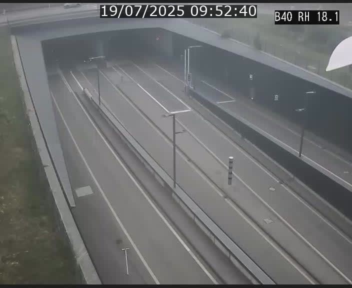 <h2>Webcam sur la route de contournement d'Esch-Belval avant le tunnel Central Gate au niveau de la porte de France et du radar fixe</h2>