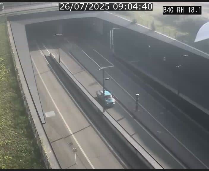 <h2>Webcam sur la route de contournement d'Esch-Belval avant le tunnel Central Gate au niveau de la porte de France et du radar fixe</h2>