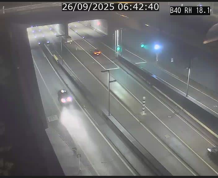 <h2>Webcam sur la route de contournement d'Esch-Belval avant le tunnel Central Gate au niveau de la porte de France et du radar fixe</h2>