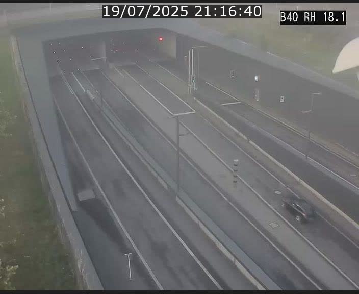 <h2>Webcam sur la route de contournement d'Esch-Belval avant le tunnel Central Gate au niveau de la porte de France et du radar fixe</h2>