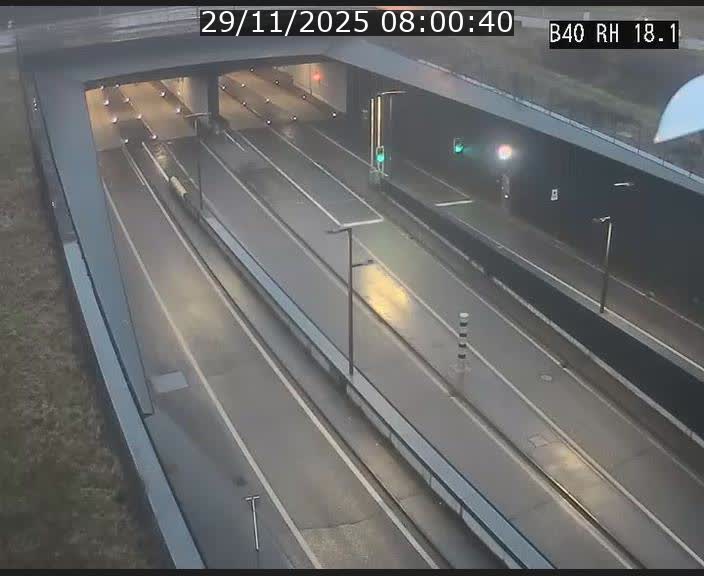 <h2>Webcam sur la route de contournement d'Esch-Belval avant le tunnel Central Gate au niveau de la porte de France et du radar fixe</h2>
