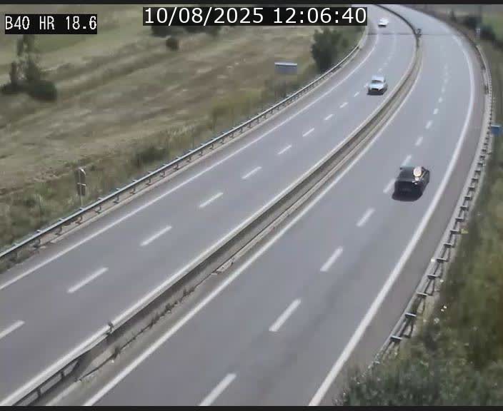 Webcam sur la route de liaison entre Micheville et Esch-Belval à la frontière entre le Luxembourg et la France. Vue orientée vers la Lorraine.