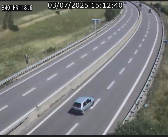 Webcam sur la route de liaison entre Micheville et Esch-Belval à la frontière entre le Luxembourg et la France. Vue orientée vers la Lorraine.