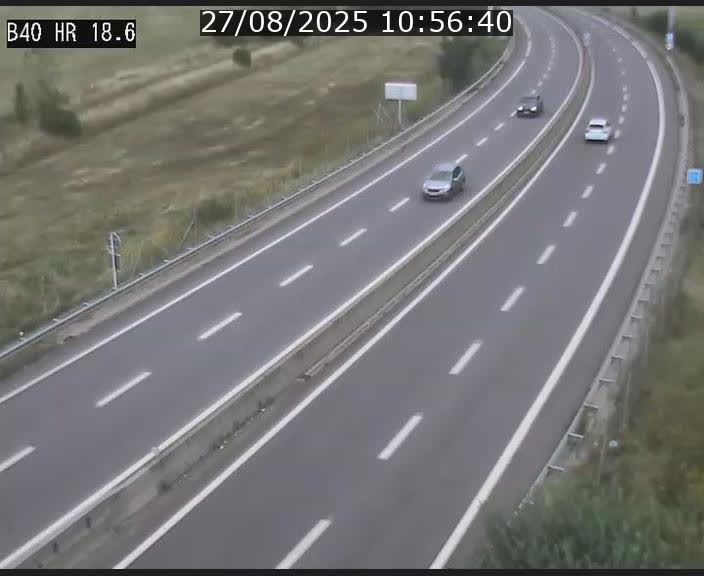 Webcam sur la route de liaison entre Micheville et Esch-Belval à la frontière entre le Luxembourg et la France. Vue orientée vers la Lorraine.