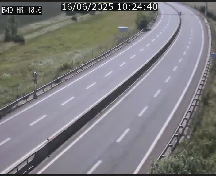 Webcam sur la route de liaison entre Micheville et Esch-Belval à la frontière entre le Luxembourg et la France. Vue orientée vers la Lorraine.