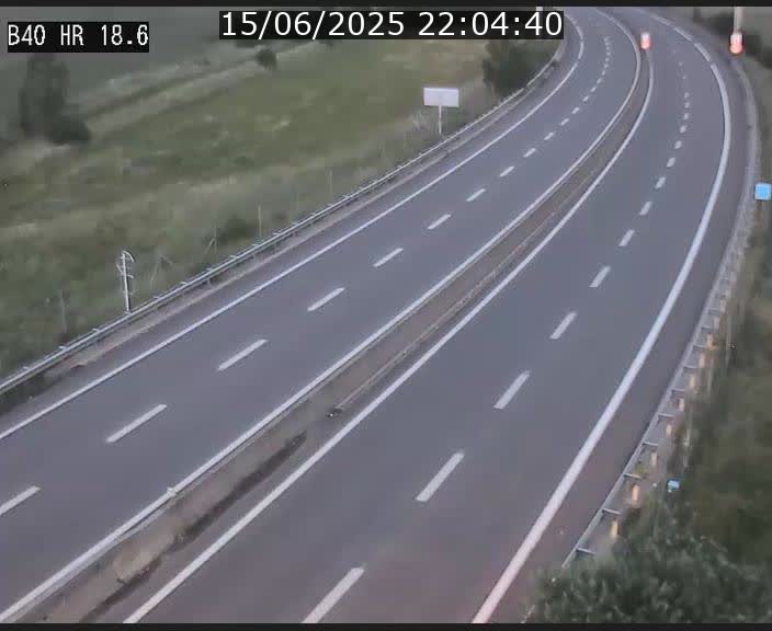 Webcam sur la route de liaison entre Micheville et Esch-Belval à la frontière entre le Luxembourg et la France. Vue orientée vers la Lorraine.