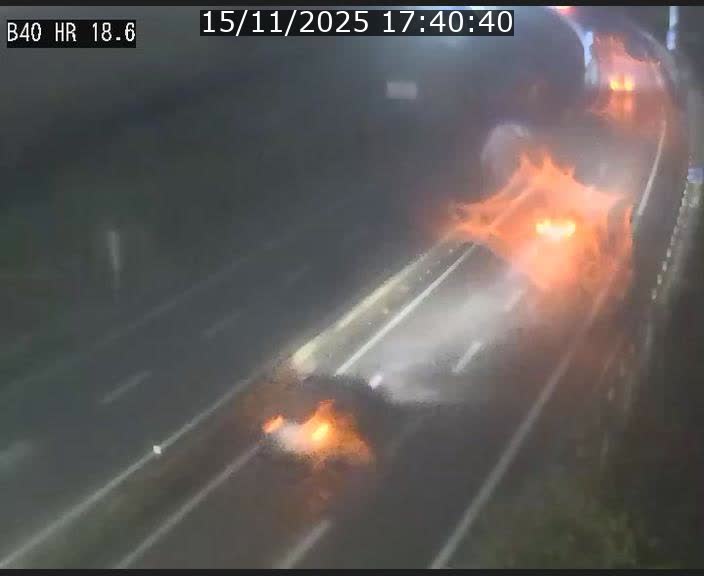 Webcam sur la route de liaison entre Micheville et Esch-Belval à la frontière entre le Luxembourg et la France. Vue orientée vers la Lorraine.