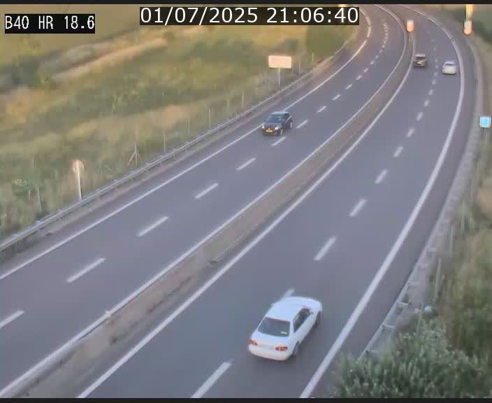 Webcam sur la route de liaison entre Micheville et Esch-Belval à la frontière entre le Luxembourg et la France. Vue orientée vers la Lorraine.