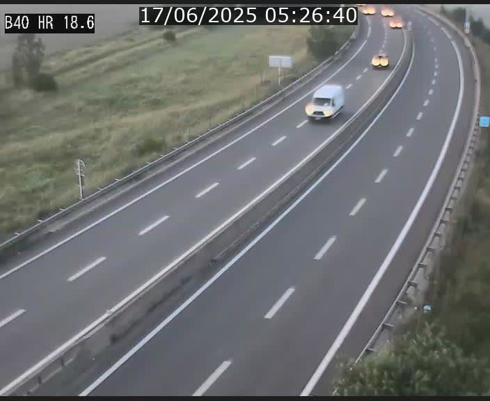 Webcam sur la route de liaison entre Micheville et Esch-Belval à la frontière entre le Luxembourg et la France. Vue orientée vers la Lorraine.