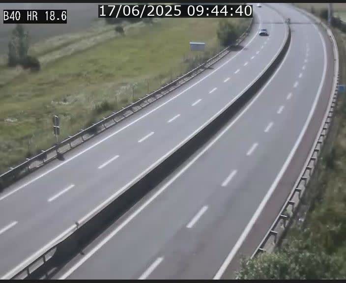 Webcam sur la route de liaison entre Micheville et Esch-Belval à la frontière entre le Luxembourg et la France. Vue orientée vers la Lorraine.