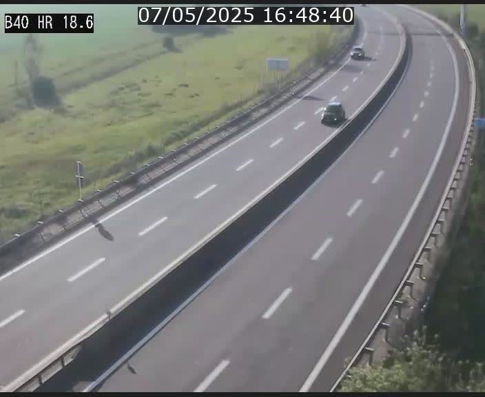 Webcam sur la route de liaison entre Micheville et Esch-Belval à la frontière entre le Luxembourg et la France. Vue orientée vers la Lorraine.