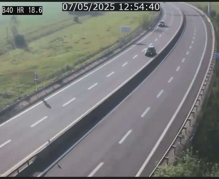 Webcam sur la route de liaison entre Micheville et Esch-Belval à la frontière entre le Luxembourg et la France. Vue orientée vers la Lorraine.