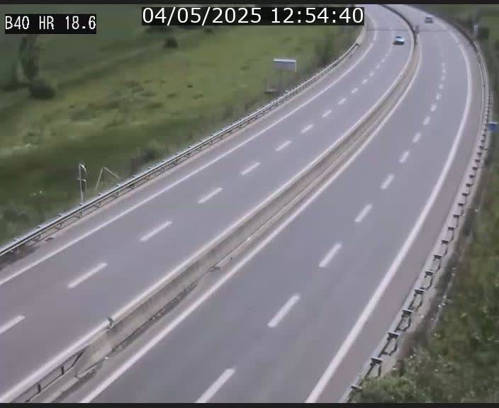 Webcam sur la route de liaison entre Micheville et Esch-Belval à la frontière entre le Luxembourg et la France. Vue orientée vers la Lorraine.