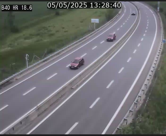 Webcam sur la route de liaison entre Micheville et Esch-Belval à la frontière entre le Luxembourg et la France. Vue orientée vers la Lorraine.