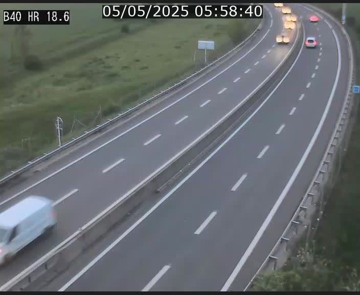 Webcam sur la route de liaison entre Micheville et Esch-Belval à la frontière entre le Luxembourg et la France. Vue orientée vers la Lorraine.