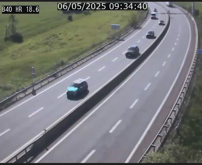 Webcam sur la route de liaison entre Micheville et Esch-Belval à la frontière entre le Luxembourg et la France. Vue orientée vers la Lorraine.