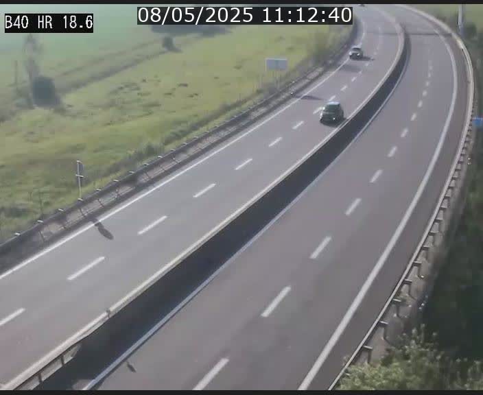 Webcam sur la route de liaison entre Micheville et Esch-Belval à la frontière entre le Luxembourg et la France. Vue orientée vers la Lorraine.