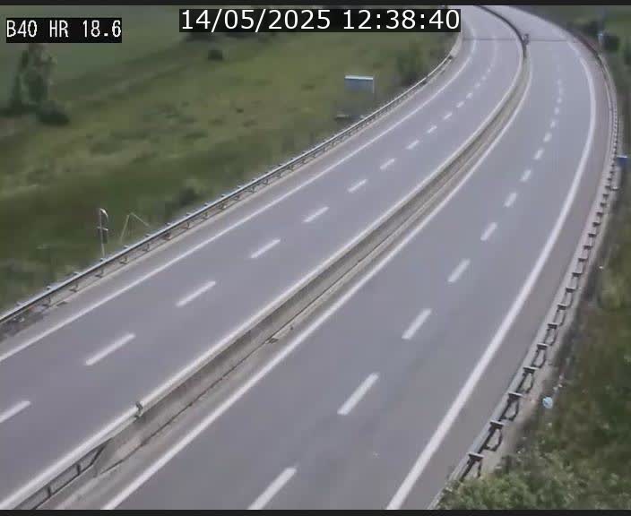 Webcam sur la route de liaison entre Micheville et Esch-Belval à la frontière entre le Luxembourg et la France. Vue orientée vers la Lorraine.