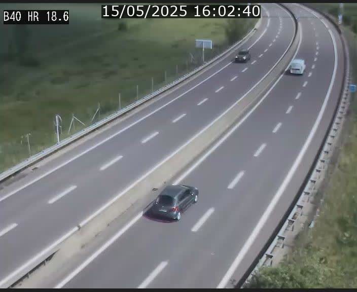 Webcam sur la route de liaison entre Micheville et Esch-Belval à la frontière entre le Luxembourg et la France. Vue orientée vers la Lorraine.