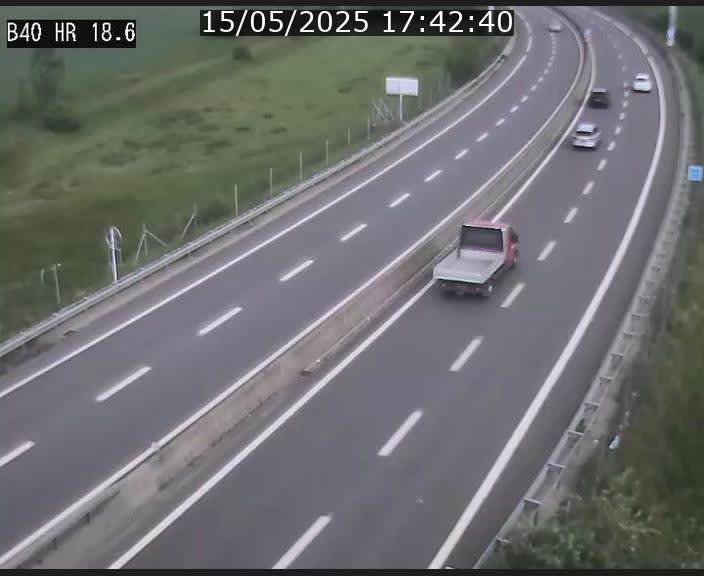 Webcam sur la route de liaison entre Micheville et Esch-Belval à la frontière entre le Luxembourg et la France. Vue orientée vers la Lorraine.