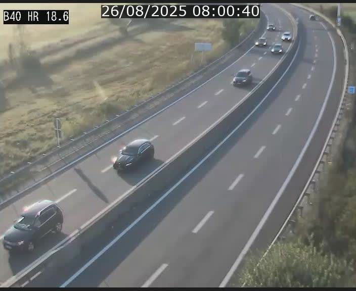 Webcam sur la route de liaison entre Micheville et Esch-Belval à la frontière entre le Luxembourg et la France. Vue orientée vers la Lorraine.