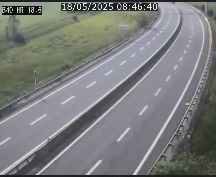 Webcam sur la route de liaison entre Micheville et Esch-Belval à la frontière entre le Luxembourg et la France. Vue orientée vers la Lorraine.