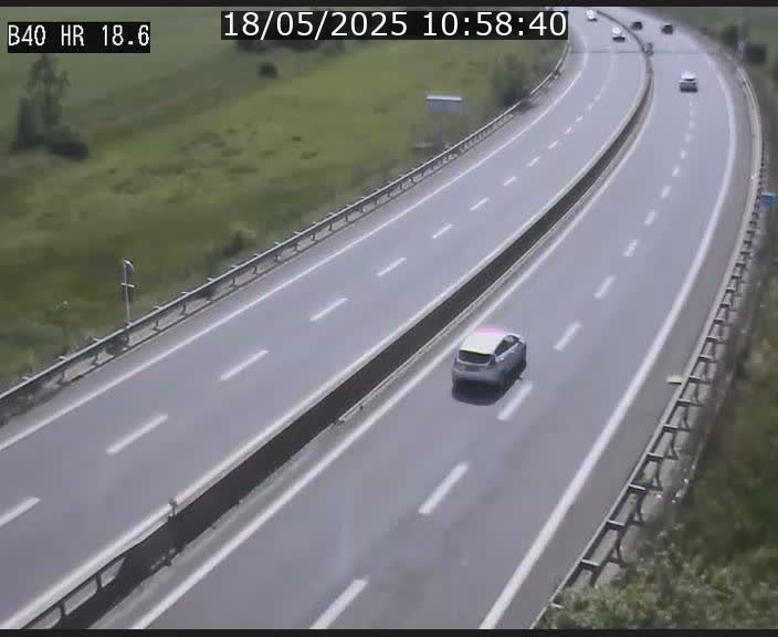 Webcam sur la route de liaison entre Micheville et Esch-Belval à la frontière entre le Luxembourg et la France. Vue orientée vers la Lorraine.