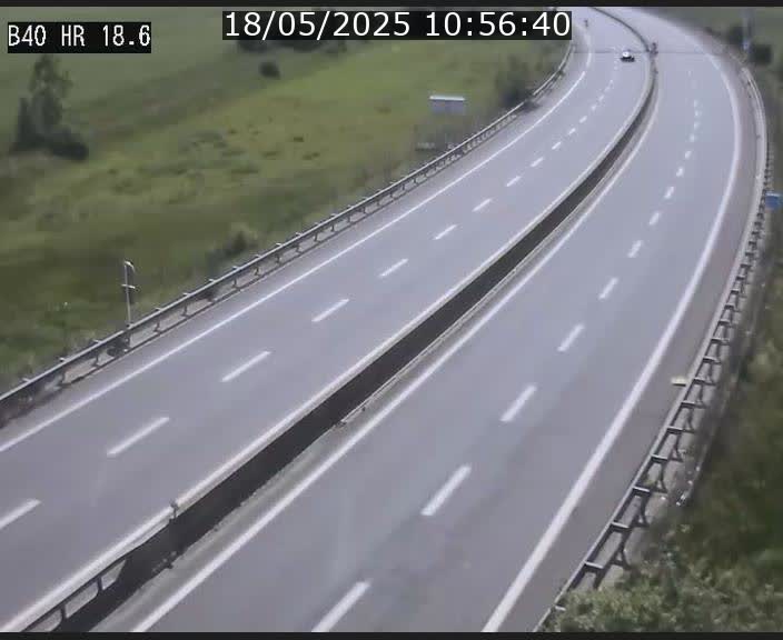 Webcam sur la route de liaison entre Micheville et Esch-Belval à la frontière entre le Luxembourg et la France. Vue orientée vers la Lorraine.