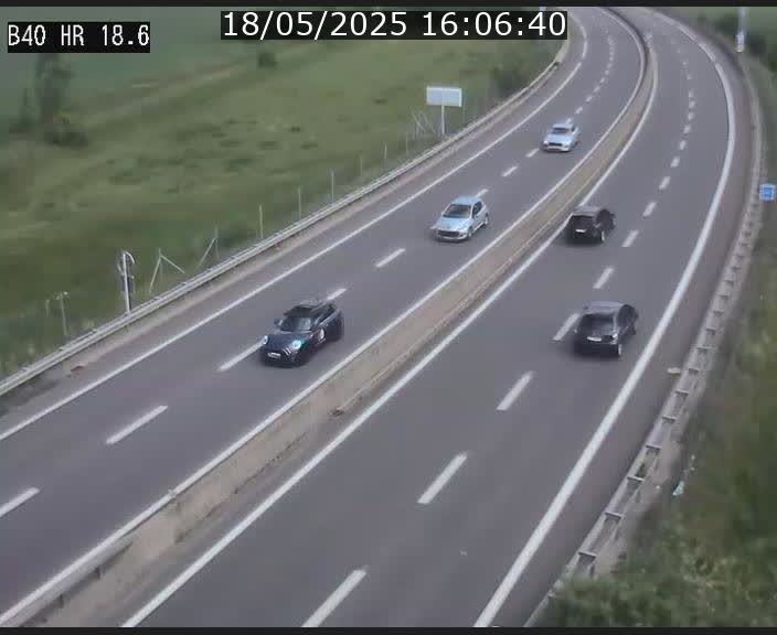 Webcam sur la route de liaison entre Micheville et Esch-Belval à la frontière entre le Luxembourg et la France. Vue orientée vers la Lorraine.