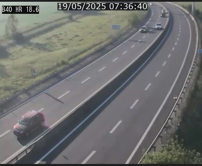 Webcam sur la route de liaison entre Micheville et Esch-Belval à la frontière entre le Luxembourg et la France. Vue orientée vers la Lorraine.