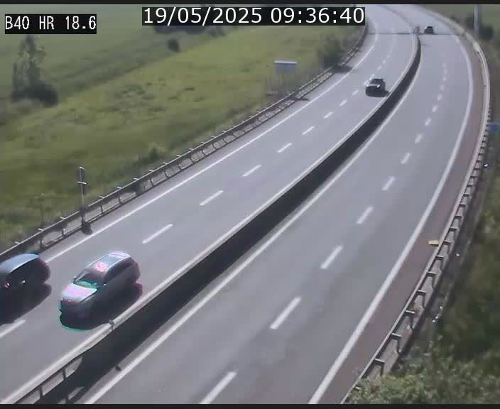 Webcam sur la route de liaison entre Micheville et Esch-Belval à la frontière entre le Luxembourg et la France. Vue orientée vers la Lorraine.