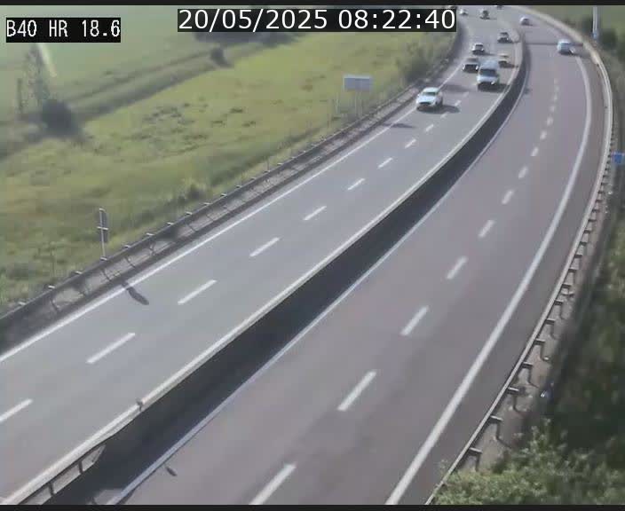 Webcam sur la route de liaison entre Micheville et Esch-Belval à la frontière entre le Luxembourg et la France. Vue orientée vers la Lorraine.