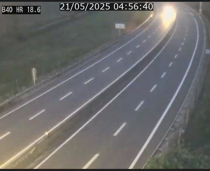 Webcam sur la route de liaison entre Micheville et Esch-Belval à la frontière entre le Luxembourg et la France. Vue orientée vers la Lorraine.