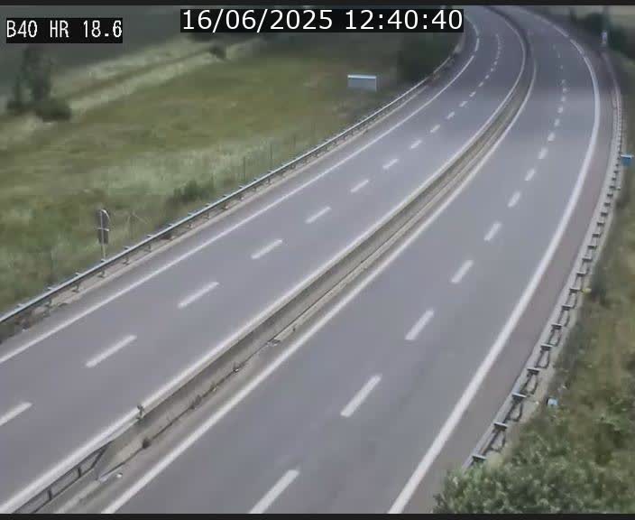 Webcam sur la route de liaison entre Micheville et Esch-Belval à la frontière entre le Luxembourg et la France. Vue orientée vers la Lorraine.
