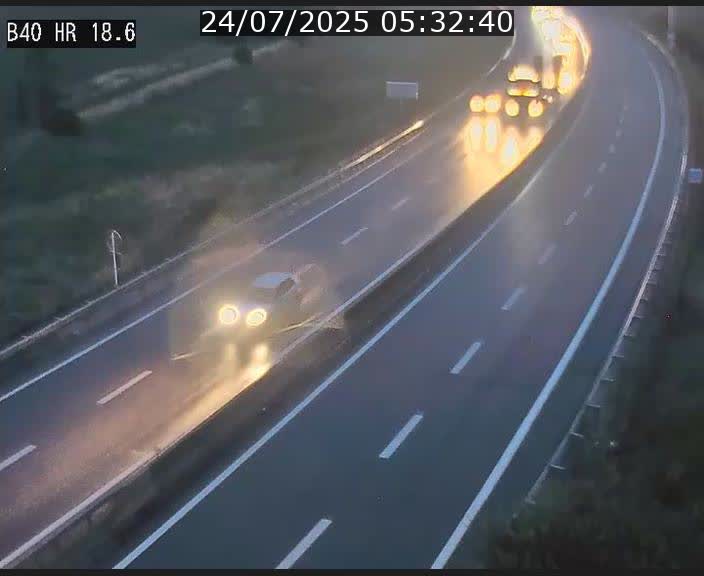 Webcam sur la route de liaison entre Micheville et Esch-Belval à la frontière entre le Luxembourg et la France. Vue orientée vers la Lorraine.