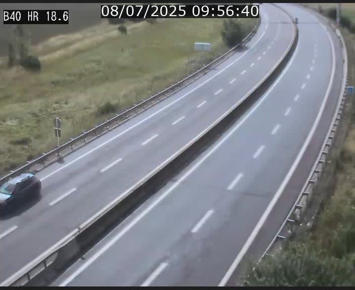 Webcam sur la route de liaison entre Micheville et Esch-Belval à la frontière entre le Luxembourg et la France. Vue orientée vers la Lorraine.