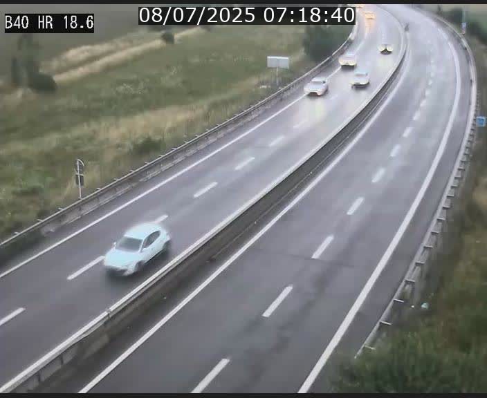 Webcam sur la route de liaison entre Micheville et Esch-Belval à la frontière entre le Luxembourg et la France. Vue orientée vers la Lorraine.