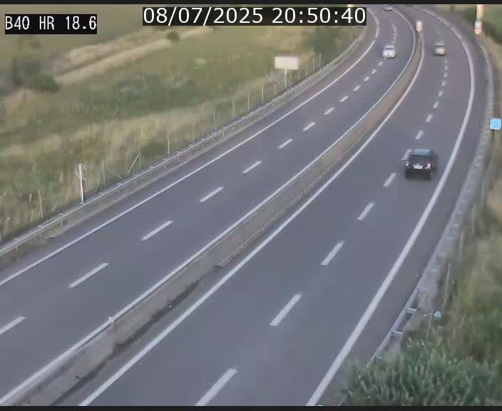 Webcam sur la route de liaison entre Micheville et Esch-Belval à la frontière entre le Luxembourg et la France. Vue orientée vers la Lorraine.