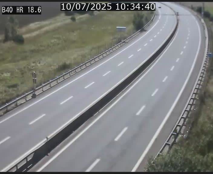 Webcam sur la route de liaison entre Micheville et Esch-Belval à la frontière entre le Luxembourg et la France. Vue orientée vers la Lorraine.