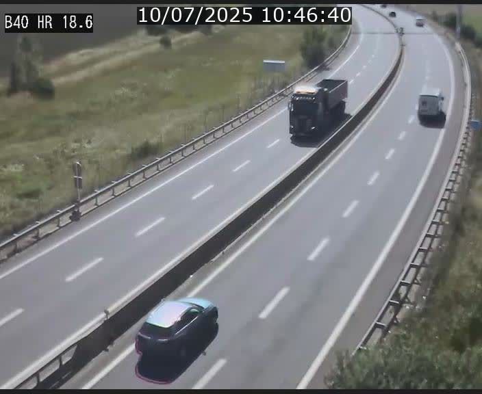 Webcam sur la route de liaison entre Micheville et Esch-Belval à la frontière entre le Luxembourg et la France. Vue orientée vers la Lorraine.