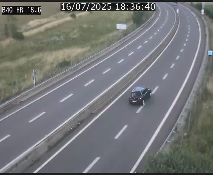 Webcam sur la route de liaison entre Micheville et Esch-Belval à la frontière entre le Luxembourg et la France. Vue orientée vers la Lorraine.