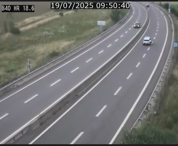 Webcam sur la route de liaison entre Micheville et Esch-Belval à la frontière entre le Luxembourg et la France. Vue orientée vers la Lorraine.